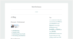 Desktop Screenshot of mattbeckman.com
